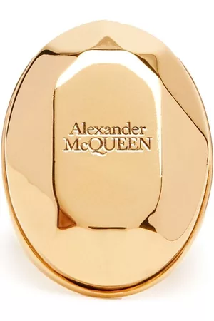 Alexander McQueen Women Gold Rings - The Faceted Stone ring - Gold