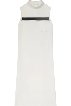 Courrèges Straped tailored twill dress