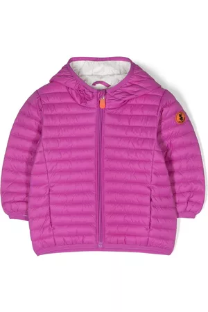 save the duck Puffer Jackets - Logo-detail hooded jacket - Purple