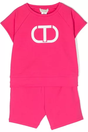Twin-Set Kids Tracksuits - Logo-print tracksuit set - Pink