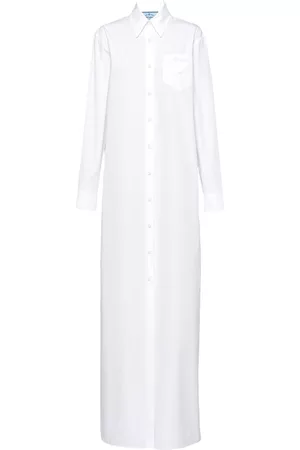 Prada Women Graduation Dresses - Shirt maxi dress - White