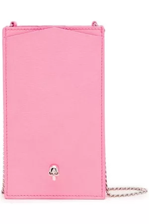 Alexander McQueen Women Phones Cases - Skull leather phone case - Pink