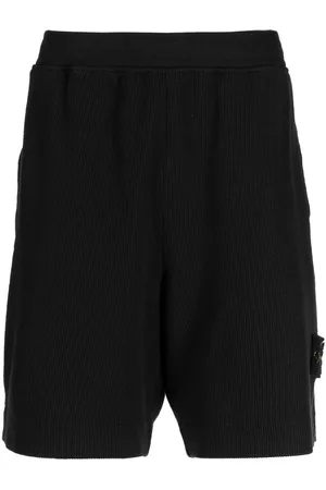 Stone Island Men Sports Shorts - Compass-motif cotton shorts - Black