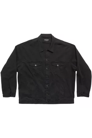 Balenciaga Denim Jackets - Campaign logo denim jacket - Black