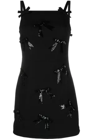 Msgm Women Party Mini Dresses - Bow-detail minidress - Black