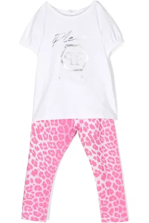 Philipp Plein Bodysuits & All-In-Ones - Metallic cheetah-print babygrow set - Pink