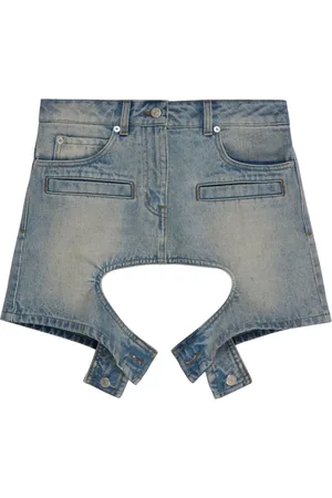 Courrèges Cut-out denim miniskirt