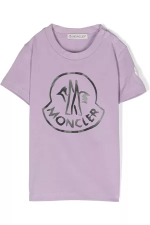 Moncler T-Shirts - Logo-print crew-neck T-shirt - Purple