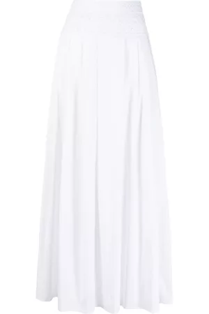 ERMANNO SCERVINO Women Maxi Skirts - Crochet-detail maxi skirt - White
