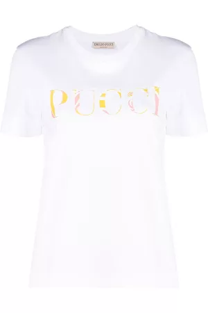 Puccini Women T-Shirts - Abstract logo-print T-shirt - White