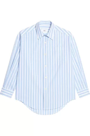 Ami Shirts - Striped cotton shirt - Blue