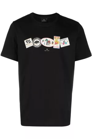 Paul Smith Men T-Shirts - Graphic-print organic cotton T-shirt - Black