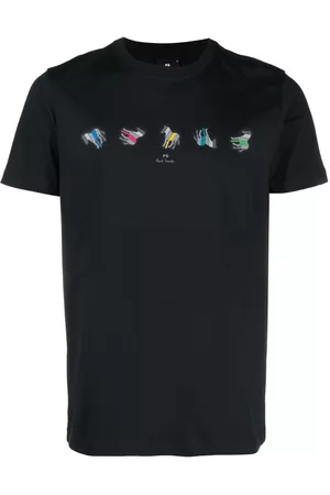 Paul Smith Men T-Shirts - Graphic-print organic cotton T-shirt - Blue