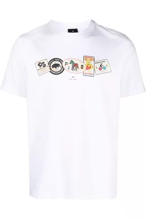 Paul Smith Men T-Shirts - Graphic-print organic cotton T-shirt - White