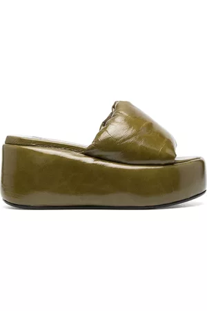 Dorothee Schumacher Women Platform Sandals - Padded platform-sole sandals - Green