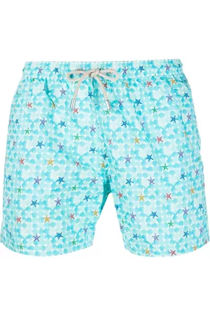 MC2 SAINT BARTH Men Swim Shorts - Seastar-print swim shorts - Blue