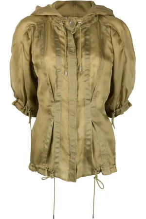 Alberta Ferretti Striped silk fitted jacket