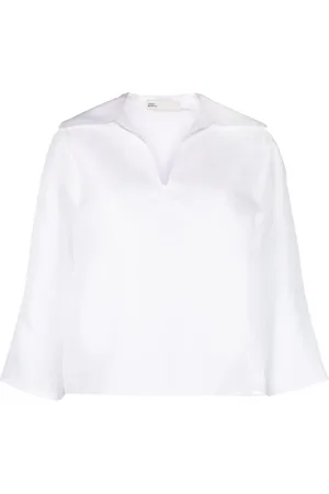 Tory Burch Spread-collar silk shirt