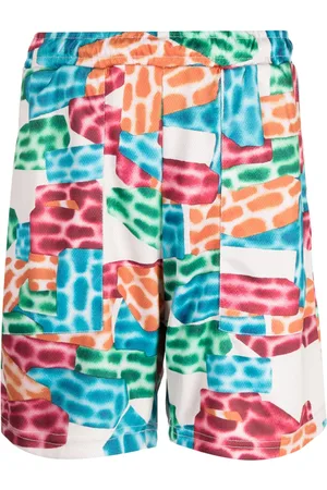 MARKET Building Blocks logo-print shorts