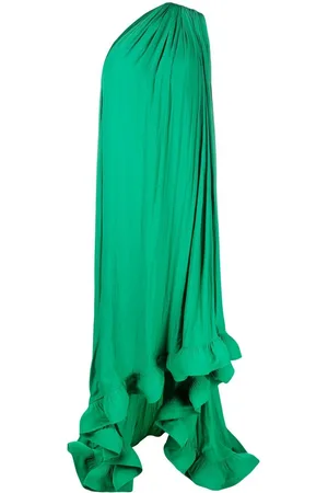Lanvin Flared-hem one-shoulder dress