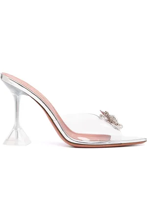 Amina Muaddi Rosie transparent mules