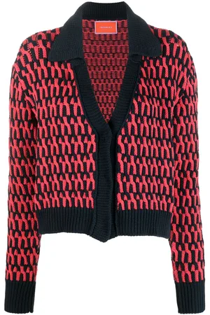 La DoubleJ Winset intarsia-knit cardigan