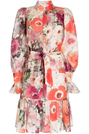 Marchesa Notte Danica floral-print shirtdress