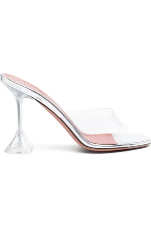 Amina Muaddi Lupita 95mm transparent mules