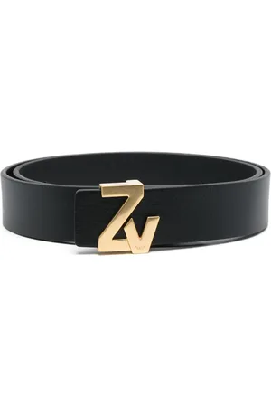 Zadig & Voltaire Logo-plaque leather belt