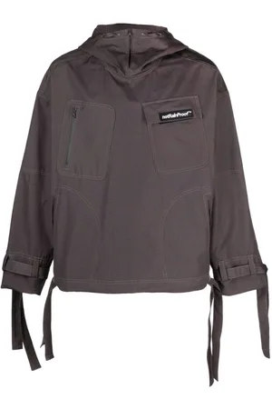 Styland X notRainProof slogan-patch hooded jacket