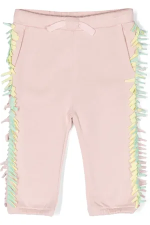 Stella McCartney Fringed cotton track pants