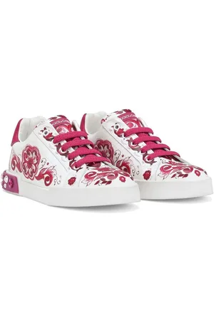 Dolce & Gabbana Portofino Majolica-print leather sneakers