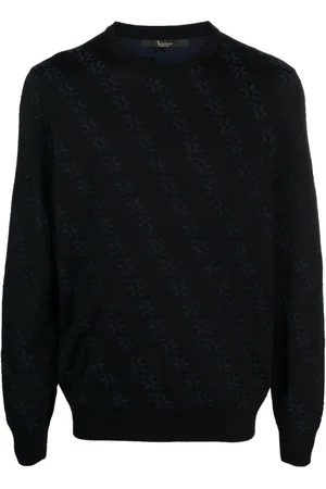 BILLIONAIRE Monogram-jacquard knitted jumper