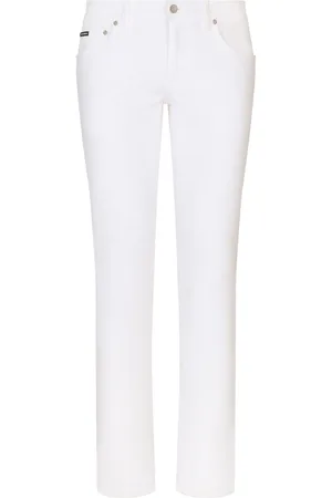 Dolce & Gabbana Logo-plaque stretch-cotton skinny jeans