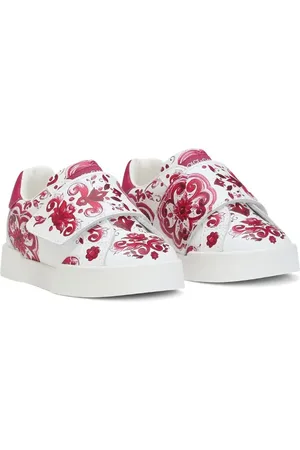 Dolce & Gabbana Portofino Majolica-print leather sneakers
