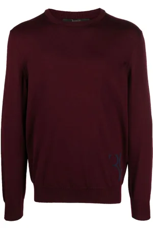 BILLIONAIRE Monogram-embroidered knitted jumper