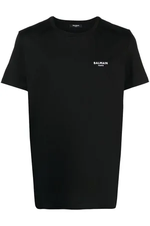 Balmain Flocked-logo cotton T-shirt