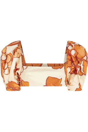 ETRO Sleeveless Peach 100% Silk Cropped Top Sheer Bandeau size 42  ref.957455 - Joli Closet