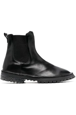 Moma Elasticated-side-panels leather boots