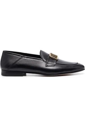 MOORER AYLIN-P12 logo-plaque leather loafers
