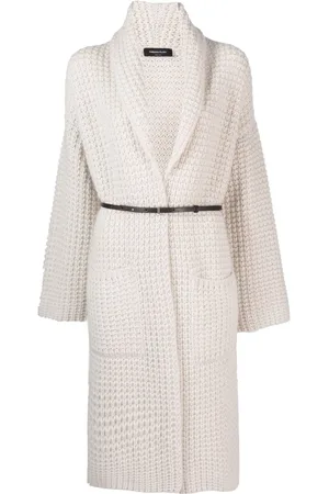 Fabiana Filippi Waffle-knit belted cardi-coat