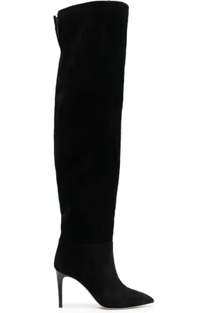 PARIS TEXAS Stiletto 100mm thigh-length suede boots