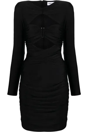 Self-Portrait Ruched cut-out minidress