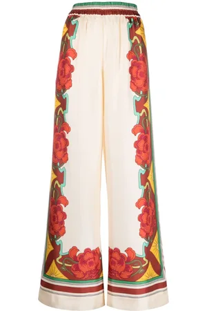La DoubleJ Floral-print palazzo trousers