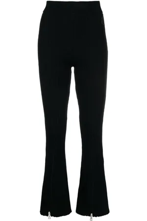 Moncler Ribbed-knit flared trousers
