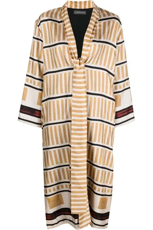 LORENA ANTONIAZZI Abstract-print kaftan dress