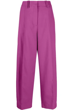 Ganni Pleated straight-leg trousers