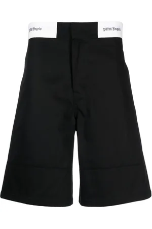 Palm Angels Logo-waistband tailored shorts