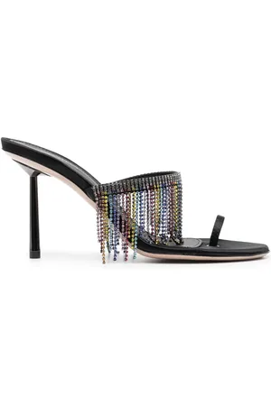 LE SILLA Jewels 95mm satin sandals