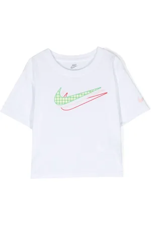 Nike Kids logo-embroidery crew-neck T-shirt - Farfetch